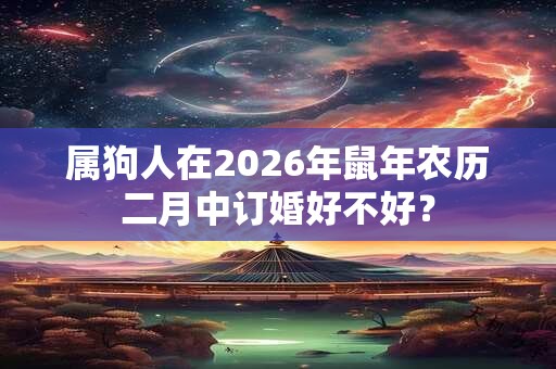 属狗人在2026年鼠年农历二月中订婚好不好? 属狗人在2026年鼠年农历二月中订婚好不好?