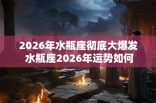 2026年水瓶座彻底大爆发 水瓶座2026年运势如何 2026年水瓶座彻底大爆发 水瓶座2026年运势如何