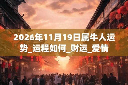 2026年11月19日属牛人运势_运程如何_财运_爱情 2026年11月19日属牛人运势_运程如何_财运_爱情