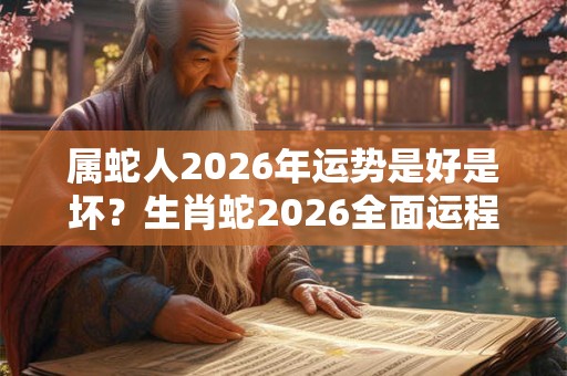 属蛇人2026年运势是好是坏？生肖蛇2026全面运程