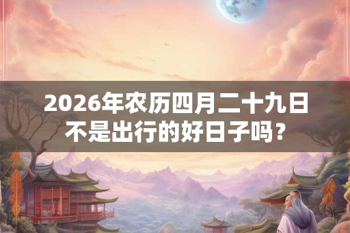 2026年农历四月二十九日不是出行的好日子吗？