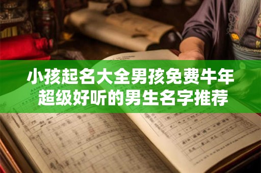 小孩起名大全男孩免费牛年 超级好听的男生名字推荐