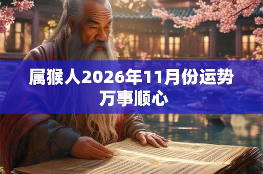 属猴人2026年11月份运势 万事顺心