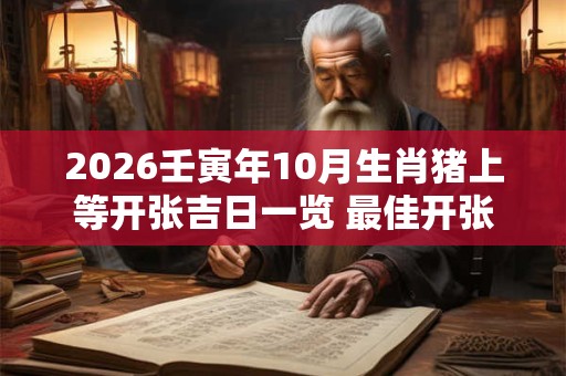 2026壬寅年10月生肖猪上等开张吉日一览 最佳开张吉利日子