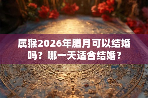 属猴2026年腊月可以结婚吗？哪一天适合结婚？