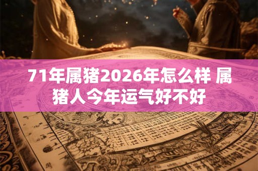 71年属猪2026年怎么样 属猪人今年运气好不好