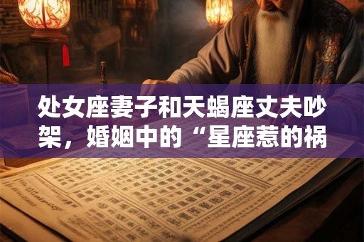 处女座妻子和天蝎座丈夫吵架，婚姻中的“星座惹的祸