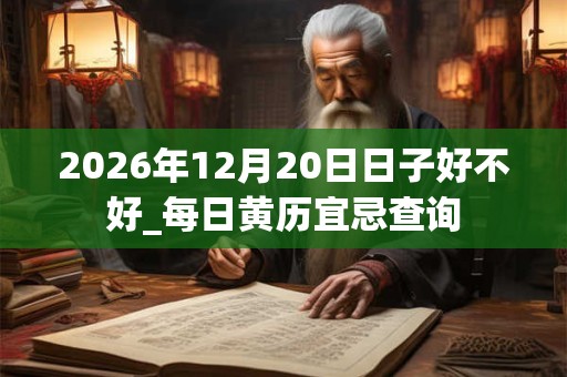 2026年12月20日日子好不好_每日黄历宜忌查询