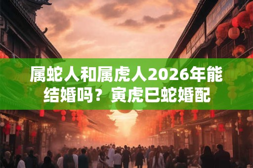 属蛇人和属虎人2026年能结婚吗？寅虎巳蛇婚配