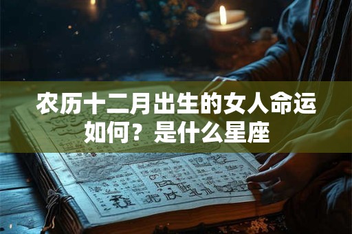农历十二月出生的女人命运如何？是什么星座