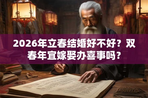 2026年立春结婚好不好？双春年宜嫁娶办喜事吗？