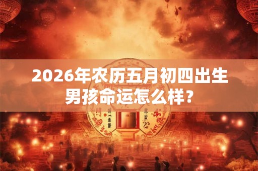 2026年农历五月初四出生男孩命运怎么样？