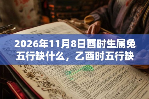 2026年11月8日酉时生属兔五行缺什么，乙酉时五行缺什么