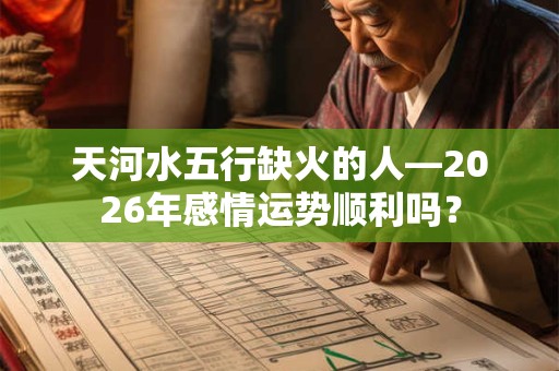 天河水五行缺火的人—2026年感情运势顺利吗？
