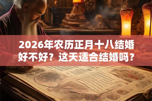 2026年农历正月十八结婚好不好?这天适合结婚吗? 2026年农历正月十八结婚好不好?这天适合结婚吗?