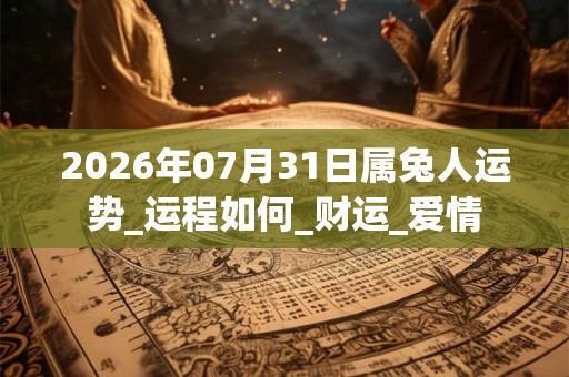 2026年07月31日属兔人运势_运程如何_财运_爱情 2026年07月31日属兔人运势_运程如何_财运_爱情