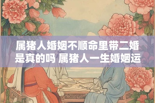 属猪人婚姻不顺命里带二婚是真的吗 属猪人一生婚姻运势 属猪人婚姻不顺命里带二婚是真的吗 属猪人一生婚姻运势