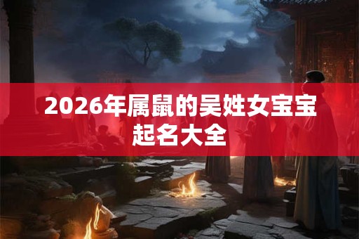 2026年属鼠的吴姓女宝宝起名大全 2026年属鼠的吴姓女宝宝起名大全