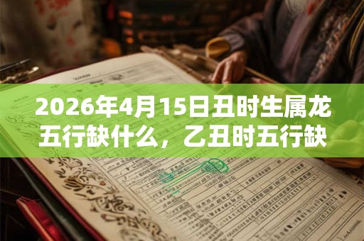 2026年4月15日丑时生属龙五行缺什么，乙丑时五行缺什么