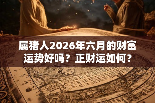 属猪人2026年六月的财富运势好吗？正财运如何？
