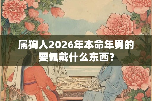 属狗人2026年本命年男的要佩戴什么东西？