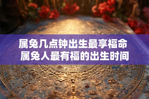 属兔几点钟出生最享福命 属兔人最有福的出生时间