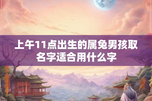 上午11点出生的属兔男孩取名字适合用什么字
