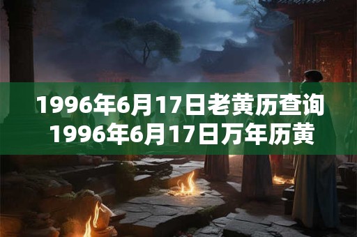 1996年6月17日老黄历查询 1996年6月17日万年历黄道吉日 1996年6月17日老黄历查询 1996年6月17日万年历黄道吉日
