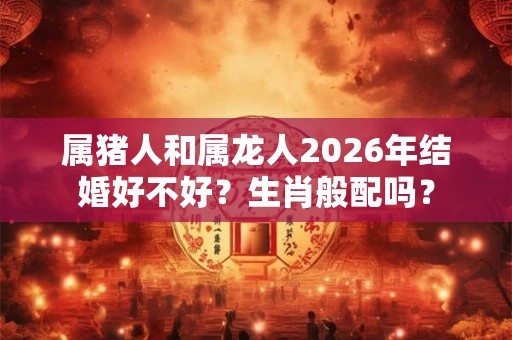 属猪人和属龙人2026年结婚好不好？生肖般配吗？