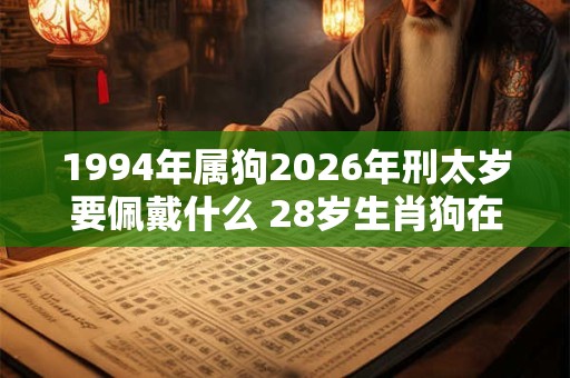 1994年属狗2026年刑太岁要佩戴什么 28岁生肖狗在牛年犯太岁怎么破解 1994年属狗2026年刑太岁要佩戴什么 28岁生肖狗在牛年犯太岁怎么破解
