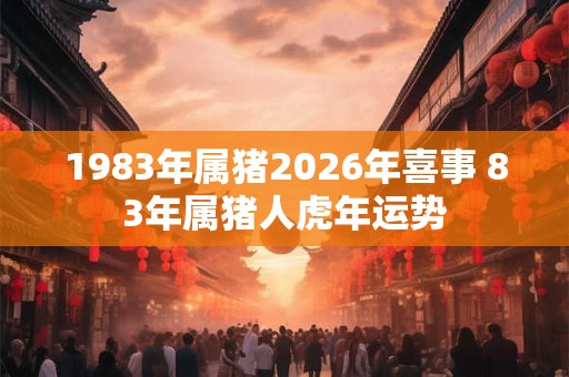 1983年属猪2026年喜事 83年属猪人虎年运势 1983年属猪2026年喜事 83年属猪人虎年运势