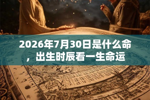 2026年7月30日是什么命,出生时辰看一生命运 2026年7月30日是什么命,出生时辰看一生命运
