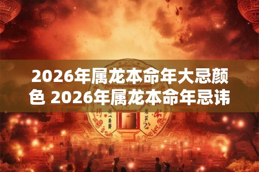 2026年属龙本命年大忌颜色 2026年属龙本命年忌讳用什么颜色