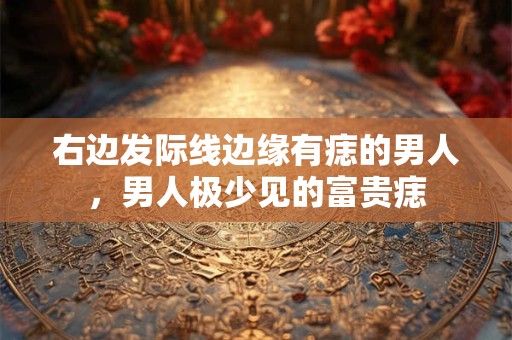 右边发际线边缘有痣的男人，男人极少见的富贵痣