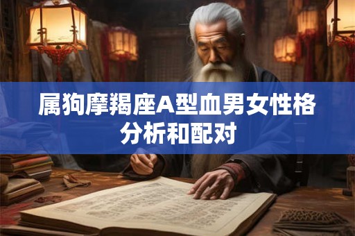 属狗摩羯座A型血男女性格分析和配对