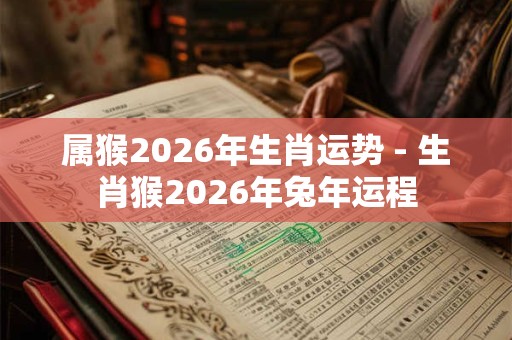 属猴2026年生肖运势 - 生肖猴2026年兔年运程