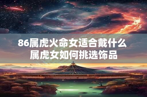 86属虎火命女适合戴什么 属虎女如何挑选饰品