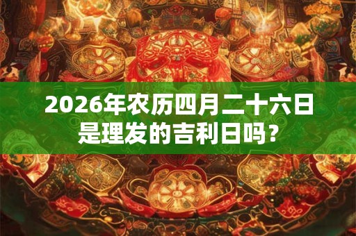 2026年农历四月二十六日是理发的吉利日吗？