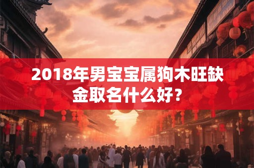 2018年男宝宝属狗木旺缺金取名什么好？
