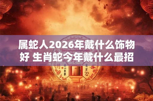 属蛇人2026年戴什么饰物好 生肖蛇今年戴什么最招财