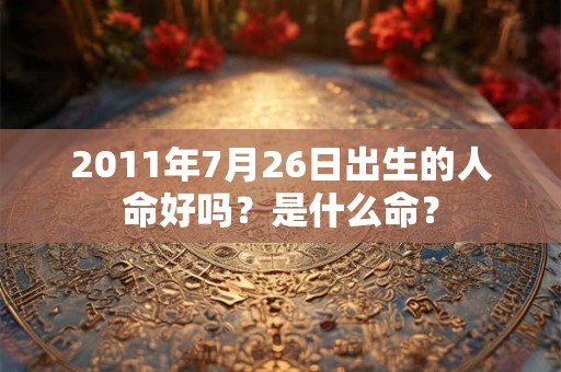 2011年7月26日出生的人命好吗？是什么命？