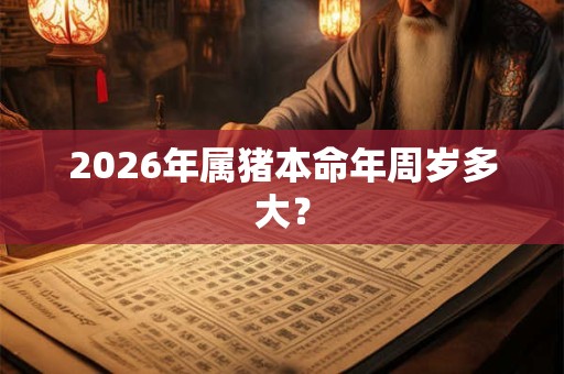 2026年属猪本命年周岁多大？