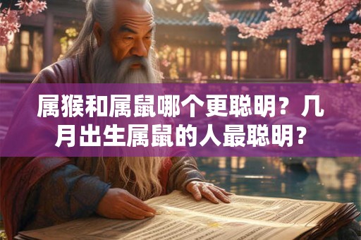 属猴和属鼠哪个更聪明？几月出生属鼠的人最聪明？
