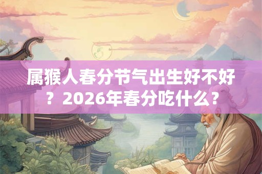 属猴人春分节气出生好不好？2026年春分吃什么？