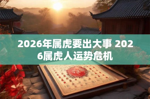 2026年属虎要出大事 2026属虎人运势危机