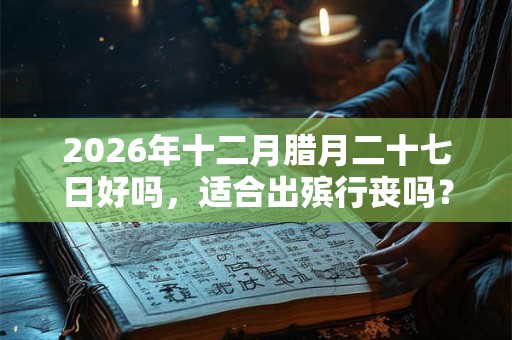 2026年十二月腊月二十七日好吗，适合出殡行丧吗？