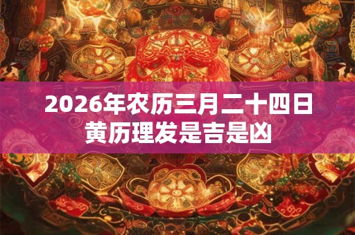 2026年农历三月二十四日黄历理发是吉是凶 2026年农历三月二十四日黄历理发是吉是凶