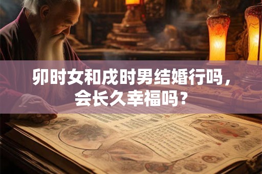 卯时女和戌时男结婚行吗,会长久幸福吗? 卯时女和戌时男结婚行吗,会长久幸福吗?