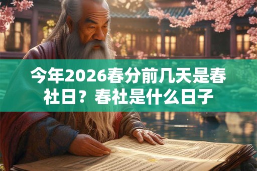 今年2026春分前几天是春社日?春社是什么日子 今年2026春分前几天是春社日?春社是什么日子