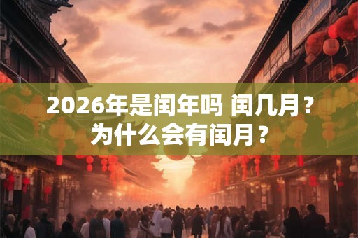 2026年是闰年吗 闰几月?为什么会有闰月? 2026年是闰年吗 闰几月?为什么会有闰月?